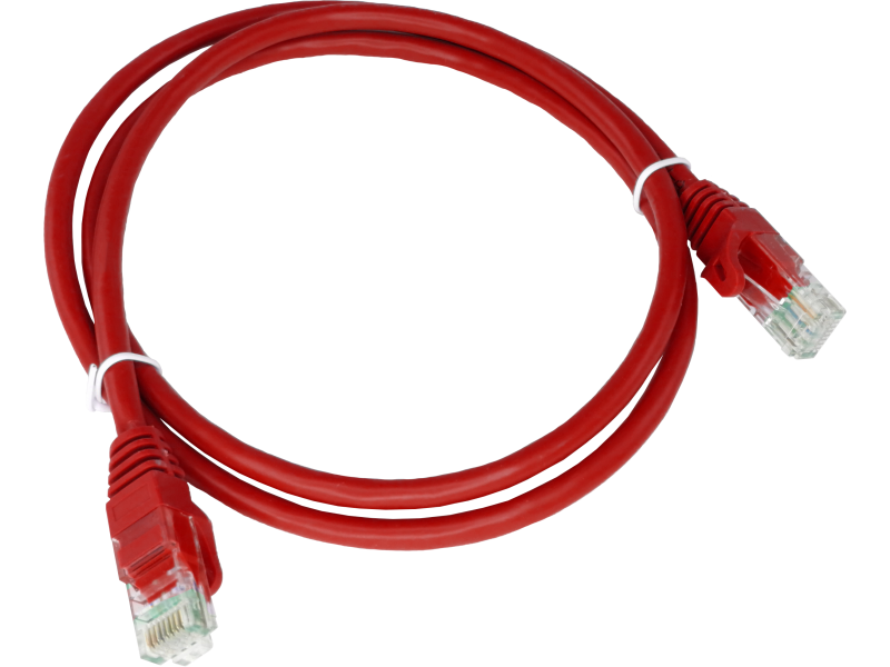 Patch-cord U/UTP kat.6 PVC 0.25m czerwony ALANTEC