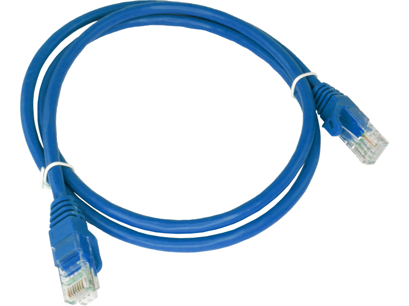 Patch-cord U/UTP kat.6 PVC 0.5m niebieski ALANTEC