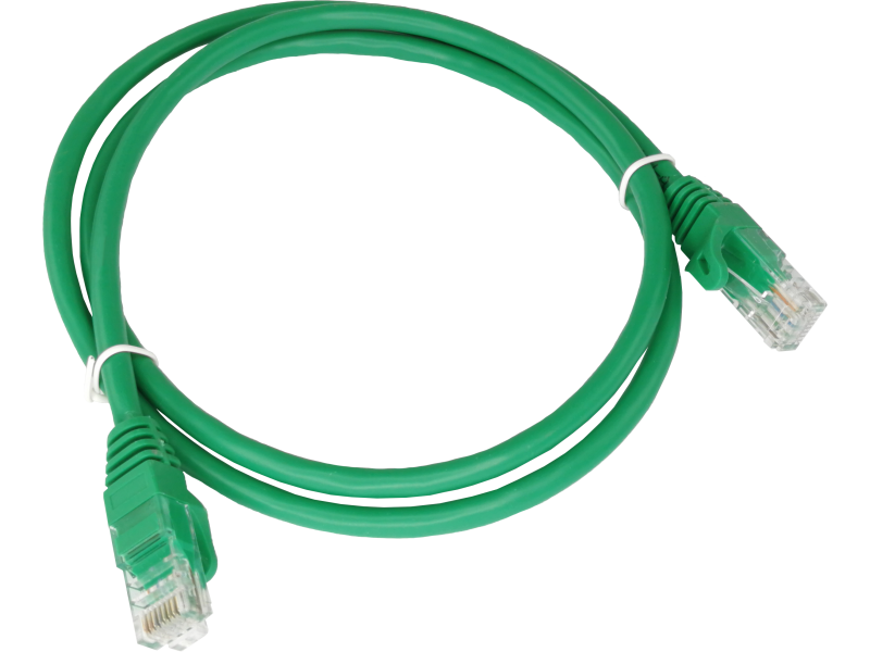 Patch-cord U/UTP kat.6 PVC 1.0m zielony ALANTEC