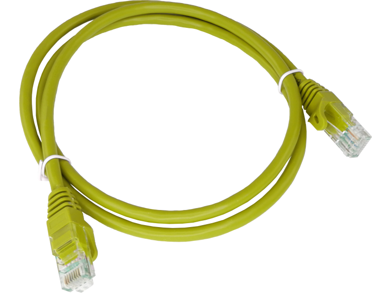 Patch-cord U/UTP kat.6 PVC 0.25m żółty ALANTEC
