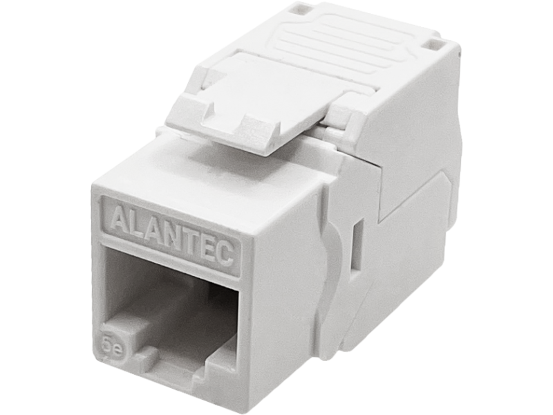 Moduł keystone RJ45 beznarzędziowy UTP kat.5e, SLIM, kolor biały ALANTEC