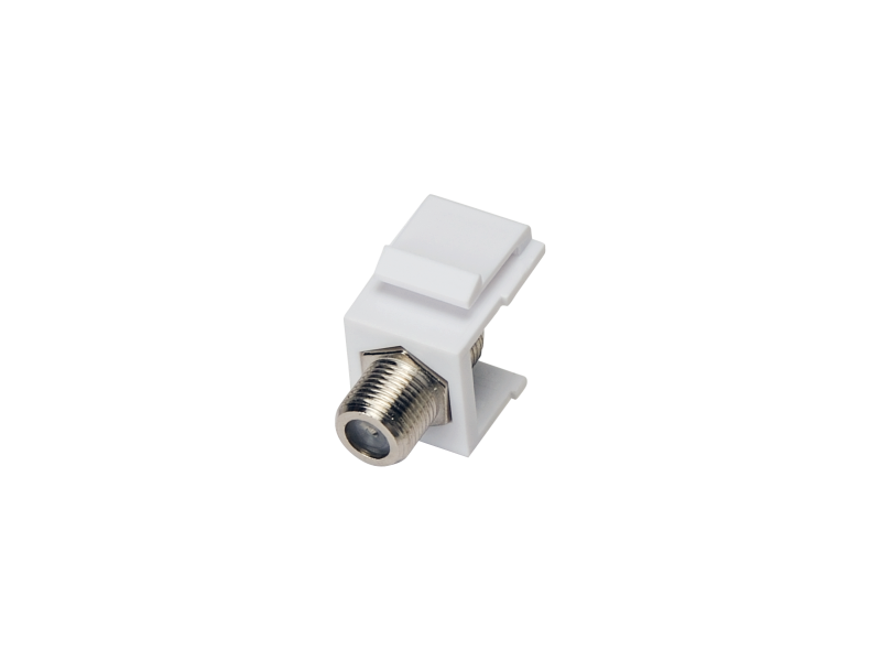 Adapter typu keystone ze złączem F, kolor biały ALANTEC