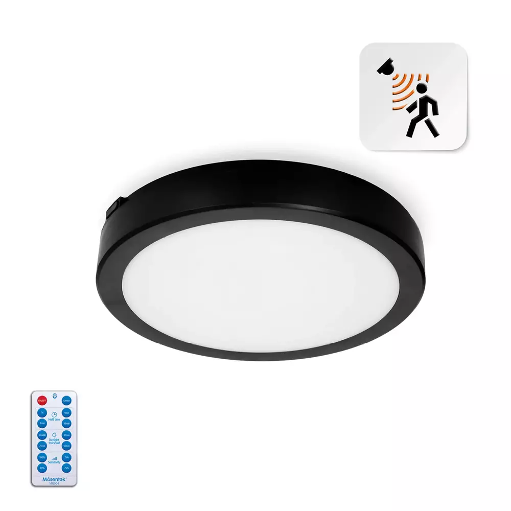 Plafon LED NAIROS z czujnikiem G2 LX 24W CZARNY