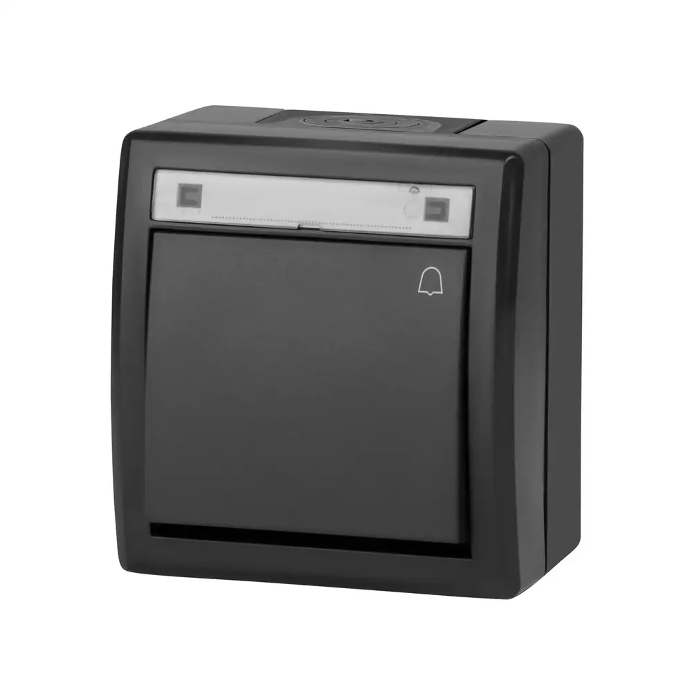 Łącznik natynkowy zwierny dzwonek AQUANT 2K antracytowy IP55 Elektro-Plast Nasielsk