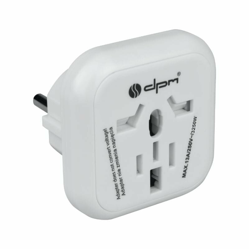 Adapter podróżny Europa biały DPM PF01EU-W