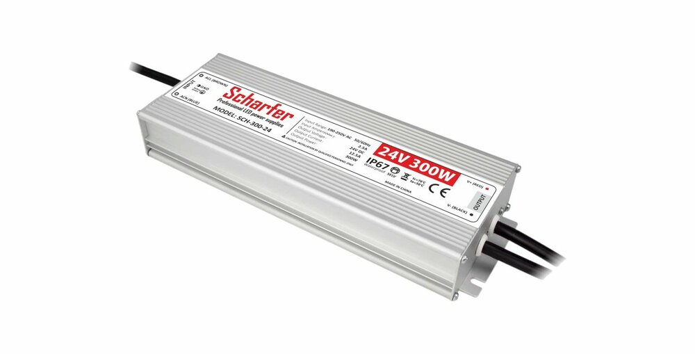 Zasilacz hermetyczny 300W 24V IP67 12,5A uniwersalny Scharfer SCH-300-24
