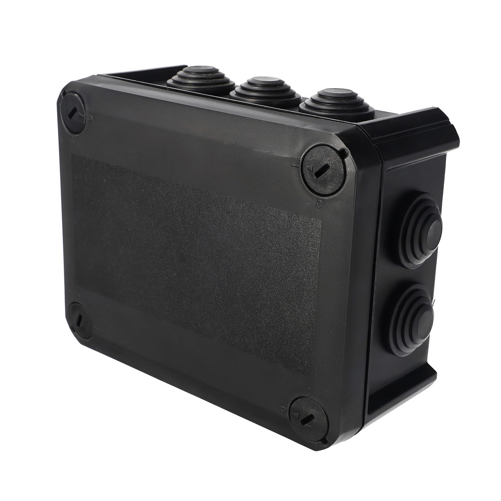 Puszka hermetyczna natynkowa z dławikami dekiel przykręcany 150x115x65mm czarny IP66 EDO777830 EDO Technic