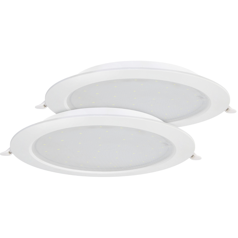 Oprawa LED wpuszczana AURA PRIZMA dwupak 2x18W biała 2700K  | 425.000.018 | HOROZ