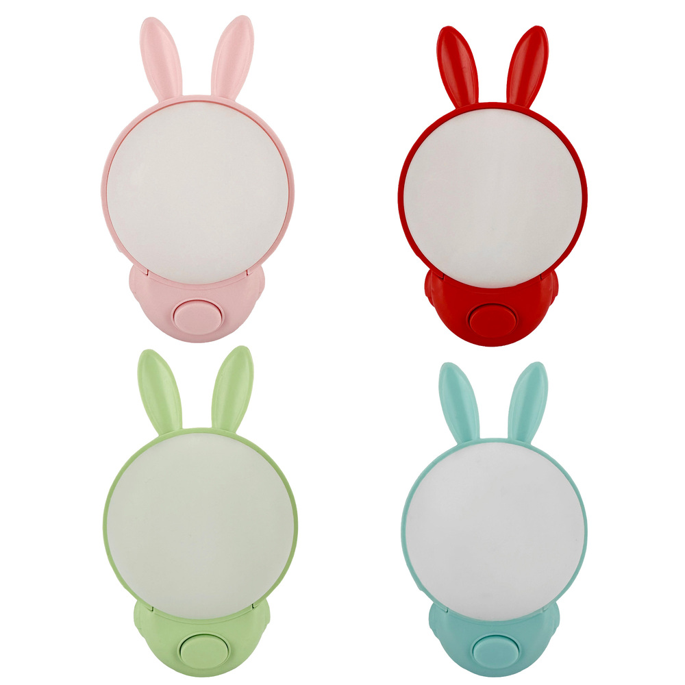 Lampka wtykowa dziecięca BUNNY lampka nocna do gniazdka 1W 30lm IP20 2CCT (kolor losowy: różowy/niebieski/zielony/czerwony) | HOROZ