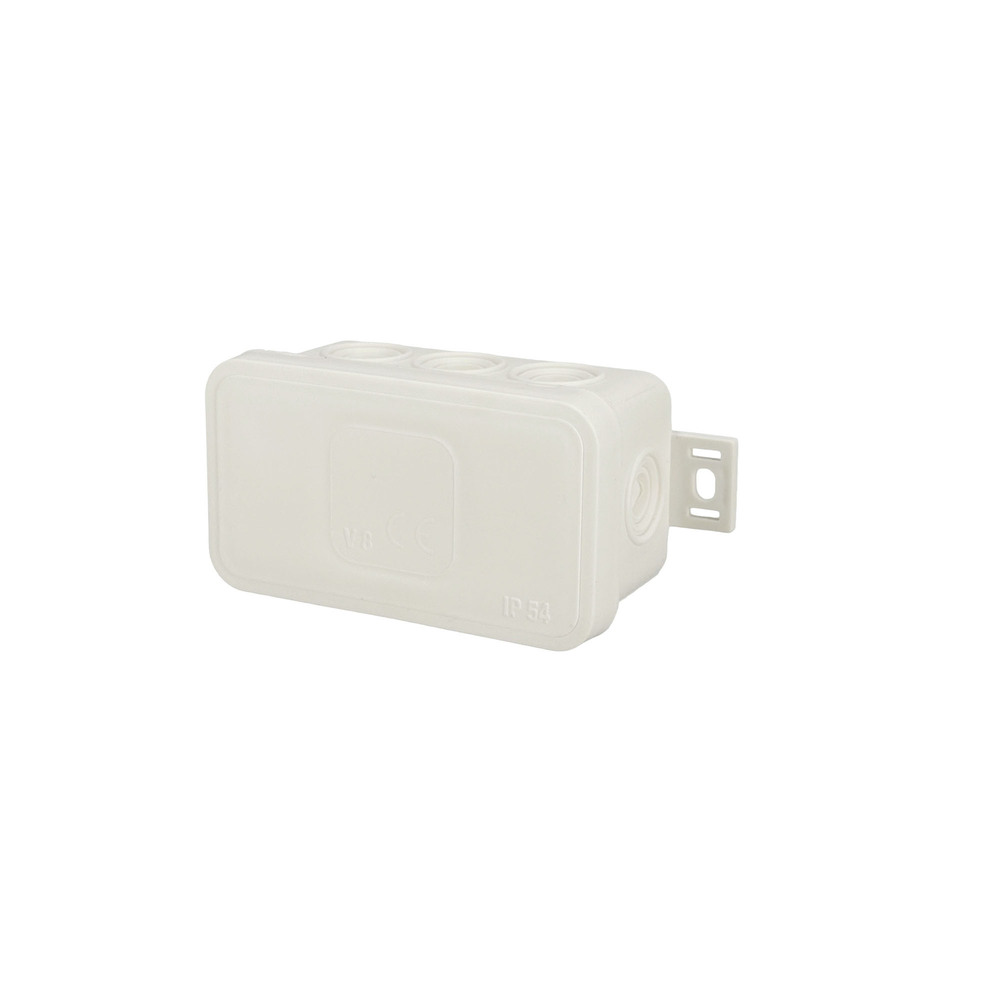 Puszka elastyczna natynkowa 80x45x41mm IP54 8 wlotów klik z osłabieniami biała V8 EDO777921 EDO Technic