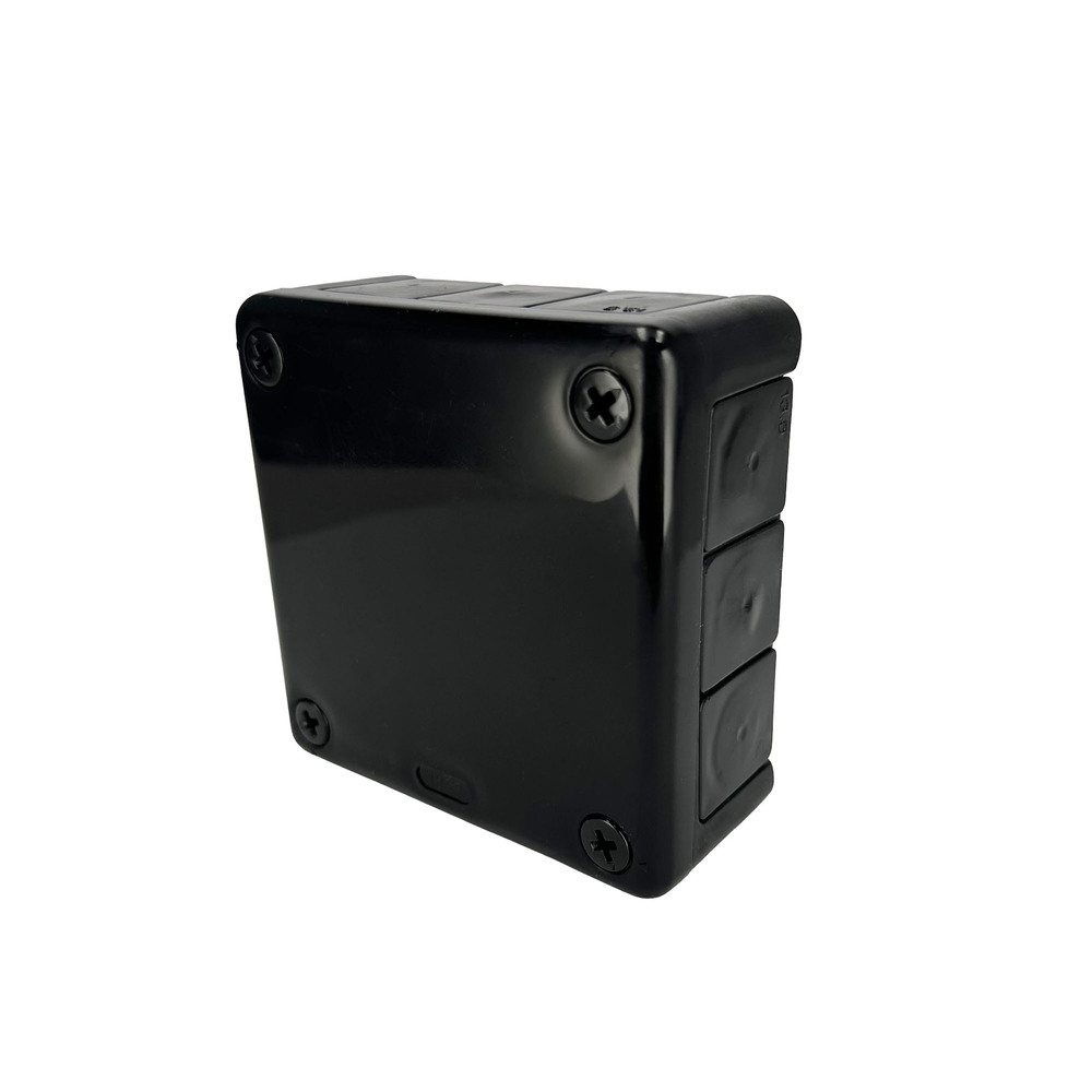 Puszka natynkowa 98x98x42mm IP55 12 wlotów dławiki gumowe czarna VP-41 EDO777928 EDO Technic