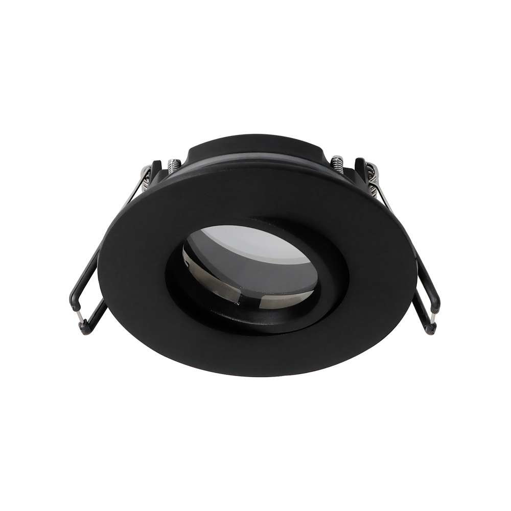 Hermetyczna punktowa oprawa sufitowa POLI Black IP44 okrągła czarna EDO777861 EDO Solutions