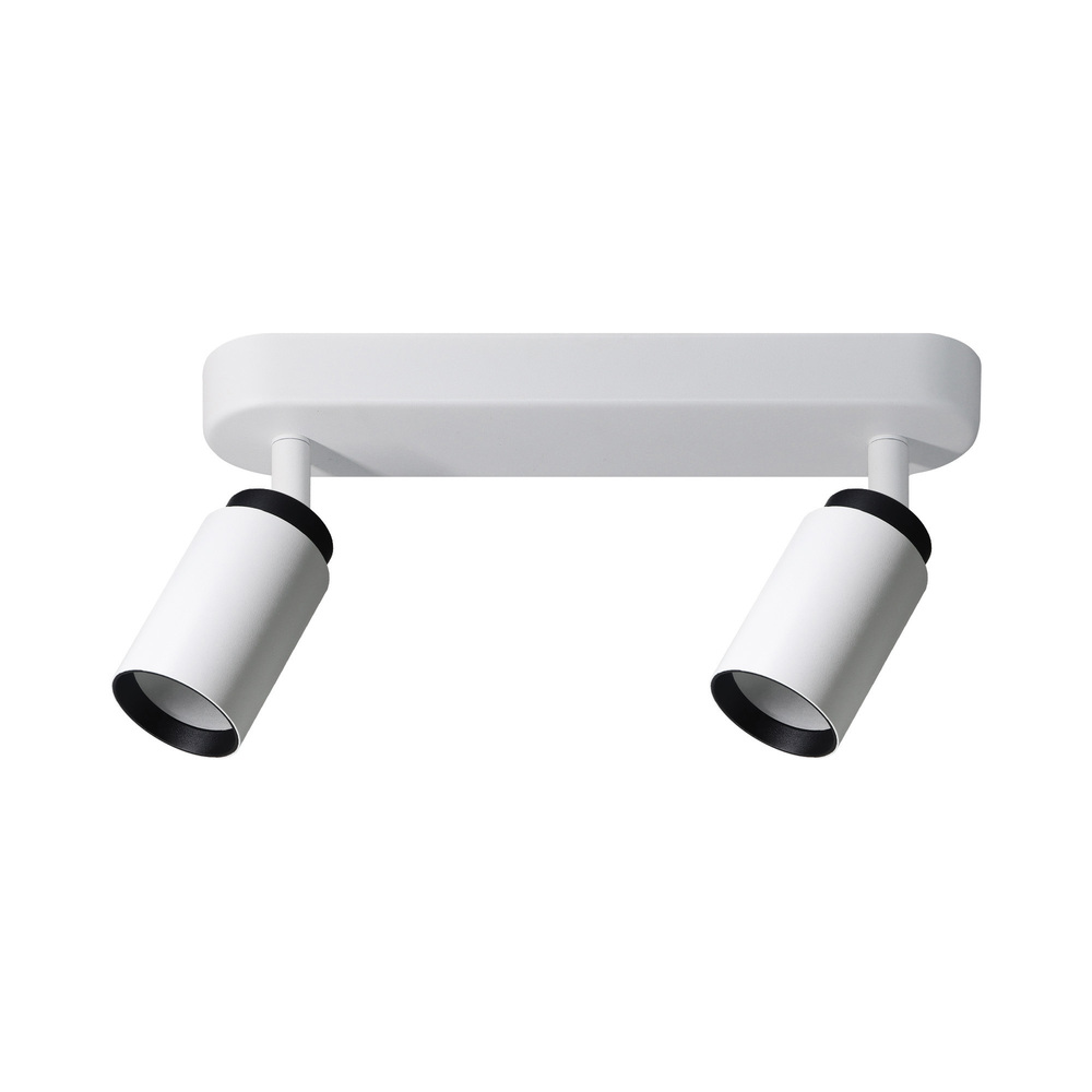 Podwójna punktowa oprawa sufitowa typu spot MALGA 2 DUO listwa IP20 2xGU10 220-240V biało-czarna EDO777865 EDO Solutions