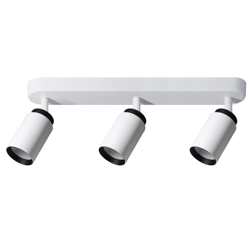 Potrójna punktowa oprawa sufitowa typu spot MALGA 3 DUO listwa IP20 3xGU10 220-240V biało-czarna EDO777866 EDO Solutions