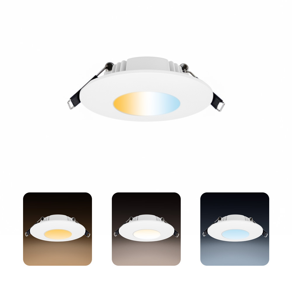 Oprawa sufitowa podtynkowa LED 5W 450lm 3CCT IP65 okrągła biała LOGAN HOROZ