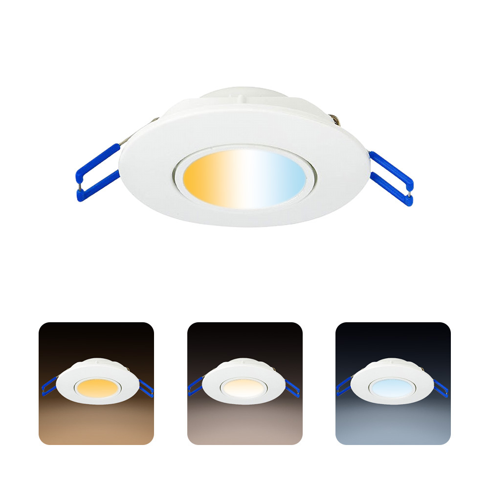 Oprawa podtynkowa downlight LED 5W 450lm 3CCT okrągła biała NORA PRO HOROZ