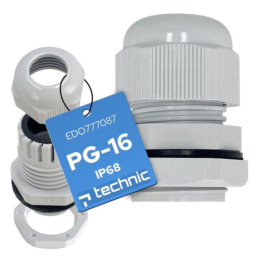 Dławik kablowy PG-16 szary  EDO777087  EDO Technic