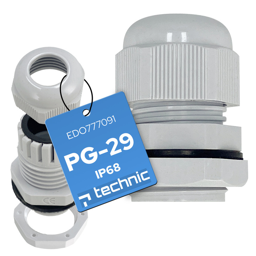 Dławik kablowy PG-29 szary  EDO777091  EDO Technic