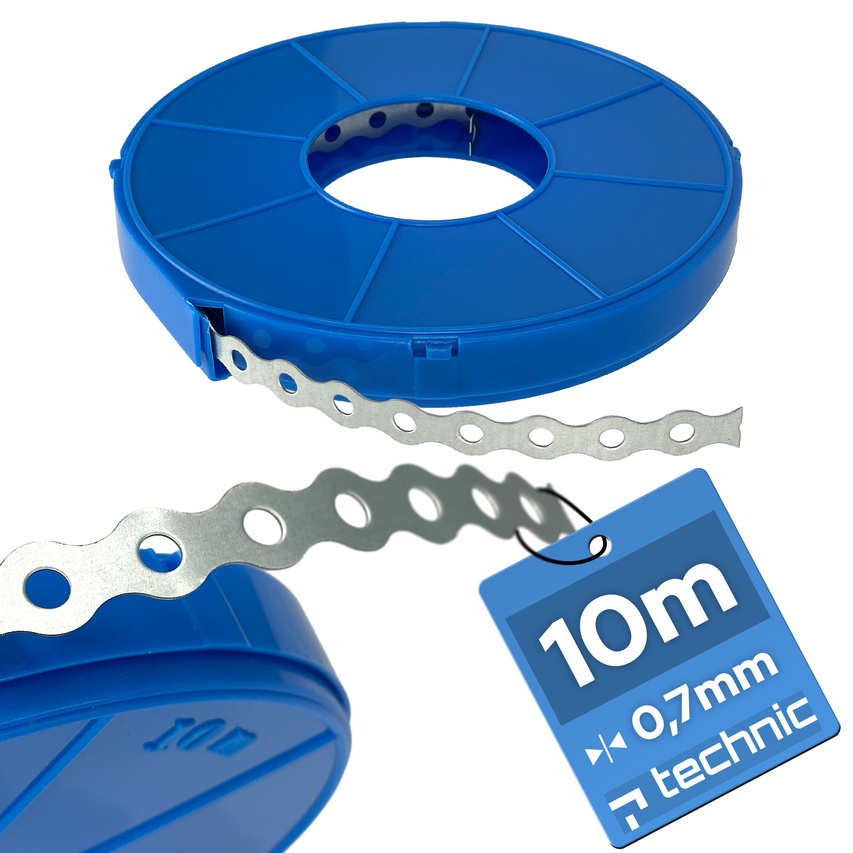 Taśma stalowa perforowana 12mm x 0,7mm - długość 10m EDO064