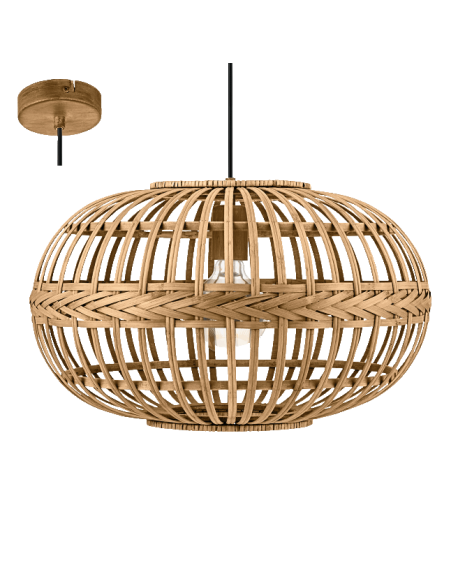 Lampa wisząca AMSFIELD brązowy E27 60W 38cm 49771 EGLO