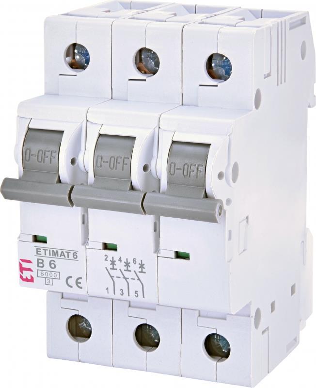Wyłącznik nadprądowy - ETIMAT 6kA 3p B6 002115512 ETI