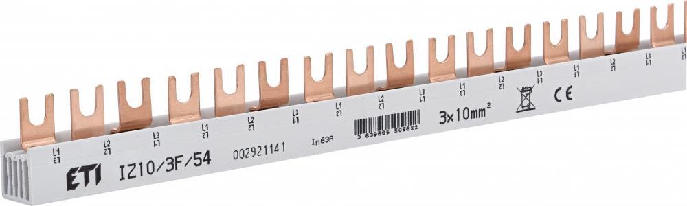 Szyna łączeniowa widełkowa 3F 63A 10mm² 002921141 ETI