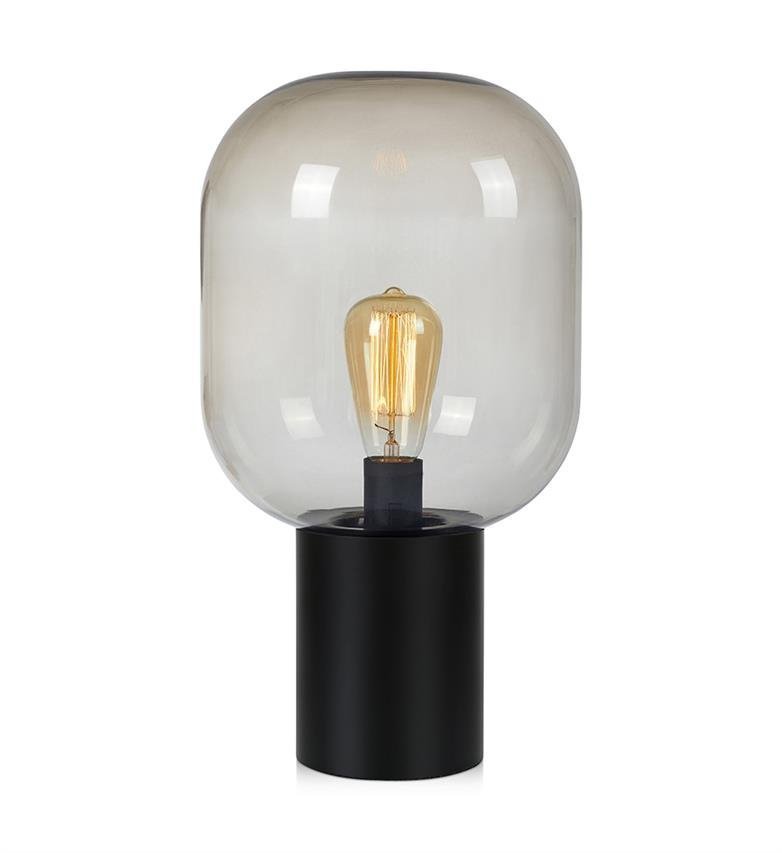 Lampa stołowa czarna przydymiona BROOKLYN 60W E27 Markslojd 107481