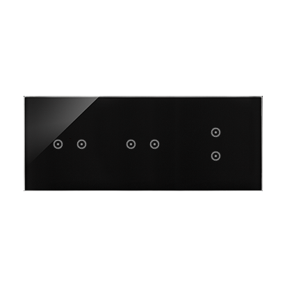Simon 54 Touch | Panel dotykowy S54 Touch, 3 moduły, 2 pola dotykowe poziome + 2 pole dotykowe poziome + 2 pola dotykowe pionowe, zastygła lawa