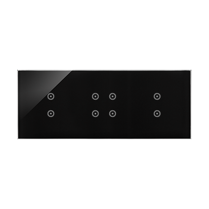 Simon 54 Touch | Panel dotykowy S54 Touch, 3 moduły, 2 pola dotykowe pionowe + 4 pola dotykowe + 2 pola dotykowe pionowe, zastygła lawa