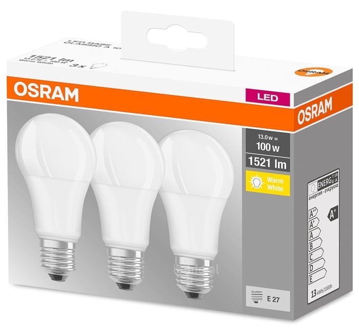 Zestaw żarówek 3x LED E27 13W 2700K 1521lm Osram