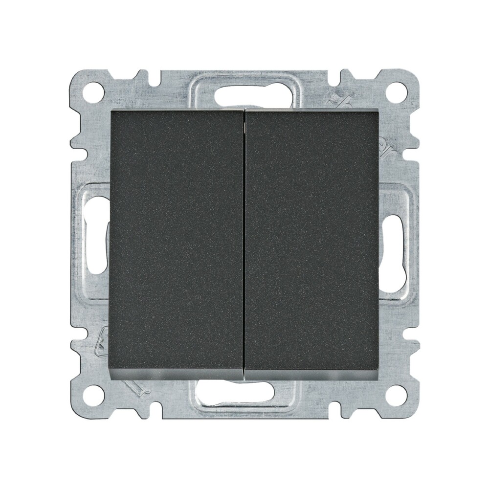 Łącznik schodowy podwójny, czarny WL0053 Lumina Hager