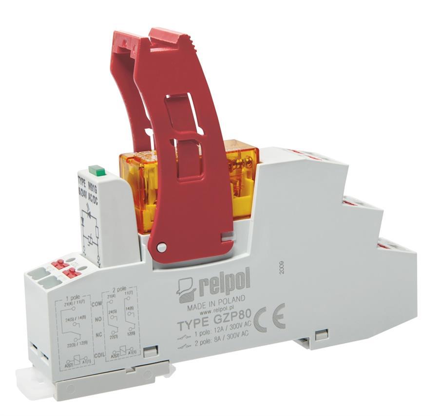 Przekaźnik interfejsowy PUSH-IN 2P 24V 8A 250V AC 864991 Relpol