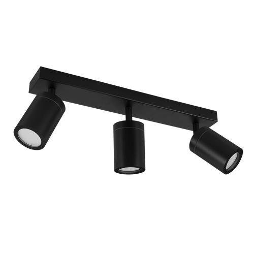 Oprawa ścienno-sufitowa listwa TENOR 3xGU10 3L BLACK IP44 czarny Struhm 04073