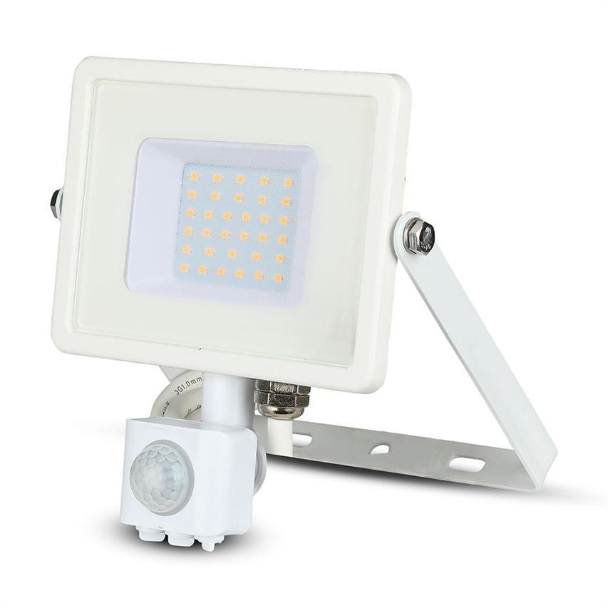 Naświetlacz LED z czujnikiem ruchu 30W 4000K 2400lm by Samsung LED VT-30-S-W 458 V-TAC