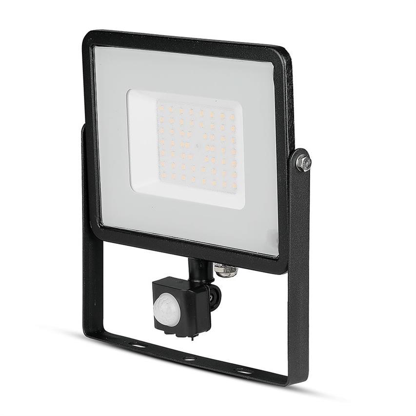 Naświetlacz LED z czujnikiem ruchu 50W 4000K 4000lm by Samsung LED VT-50-S-B 470 V-TAC
