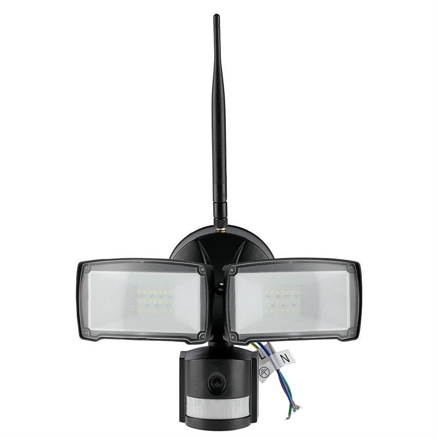 Naświetlacz LED z czujnikiem ruchu i kamerą WiFi 18W 6000K zimna 600lm IP20 V-TAC 5917