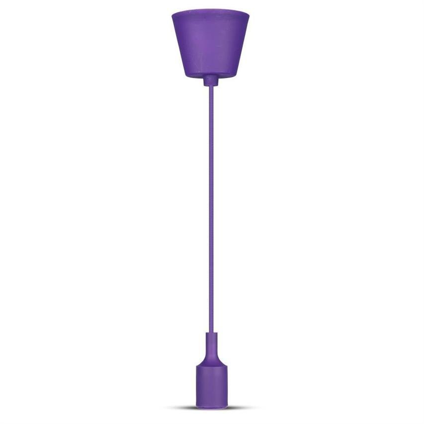 Lampa wisząca fioletowa okrągła silikonowa E27 Pendant-Silicone VT-7228-PE 3483 V-TAC