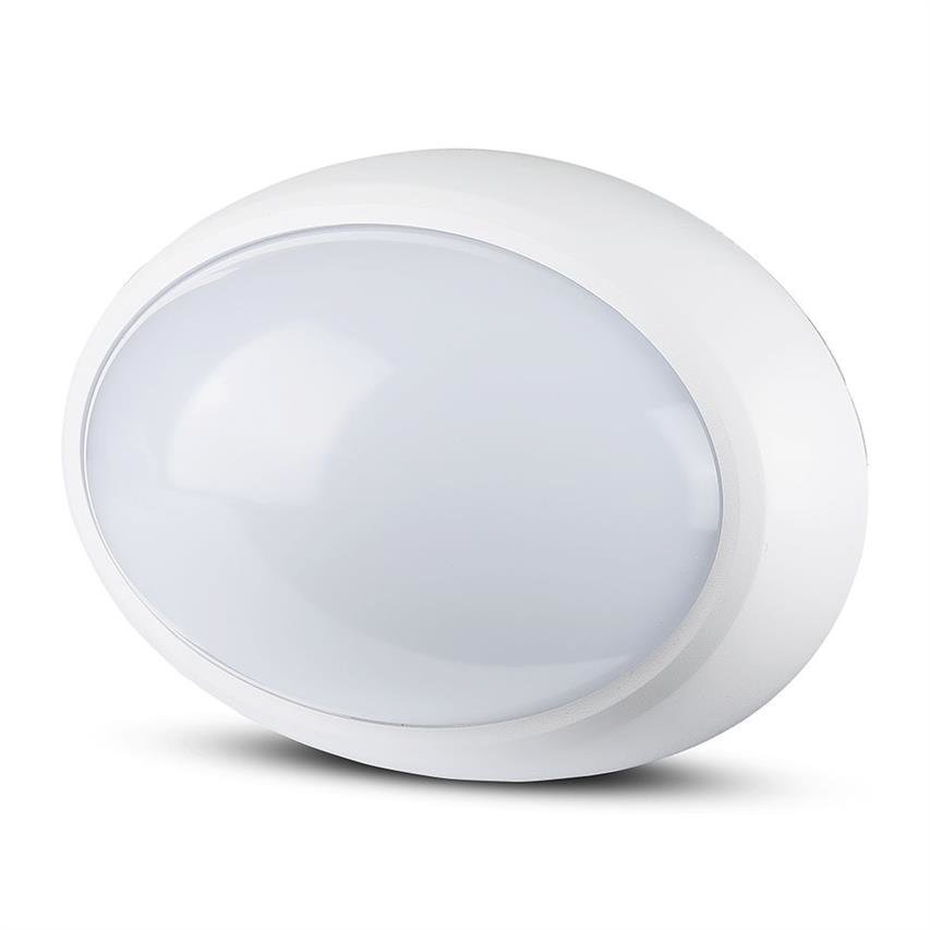 Plafon lampa sufitowa zewnętrzna LED 12W owalny biały 3000K IP54 Dome Series-Oval VT-8010-W 1351 V-TAC