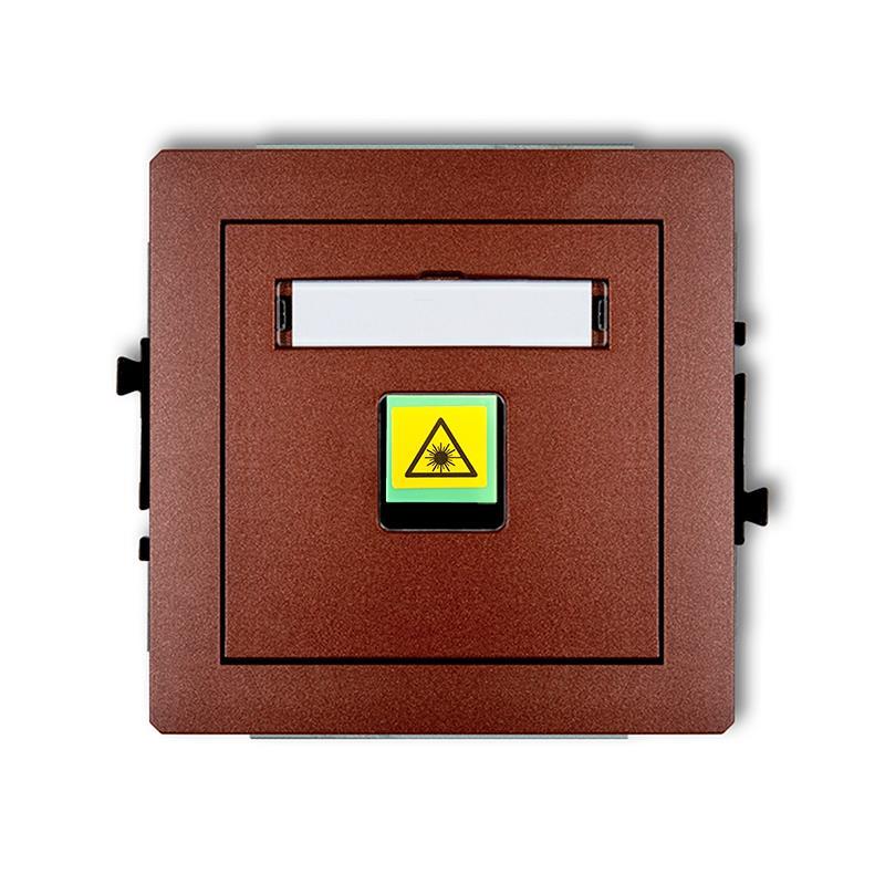 Mechanizm gniazda światłowodowego/optycznego pojedynczego, bez pola opisowego brązowy metalik DECO 9DGOPBO-1 Karlik