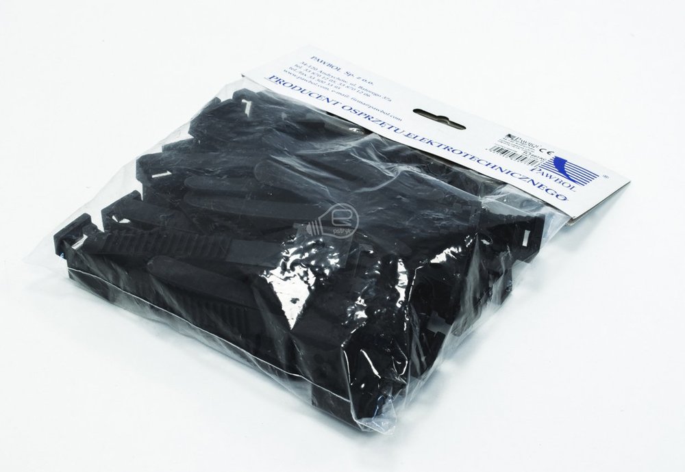 Uchwyt paskowy czarny UP-30 odporny na UV (op. 25szt)  Pawbol H.7207AC