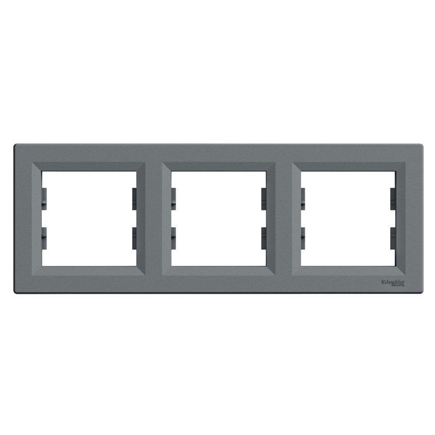 Ramka 3-krotna pozioma stal Asfora Schneider EPH5800362