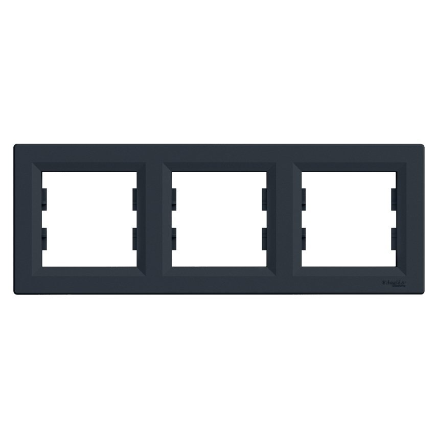 Ramka 3-krotna pozioma, antracyt Schneider Asfora