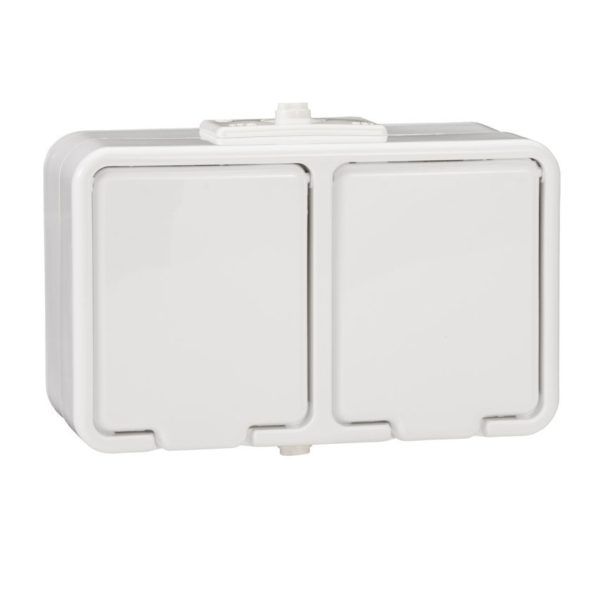 Gniazdo podwójne 2P+PE IP44 biały Cedar Schneider NT230H01