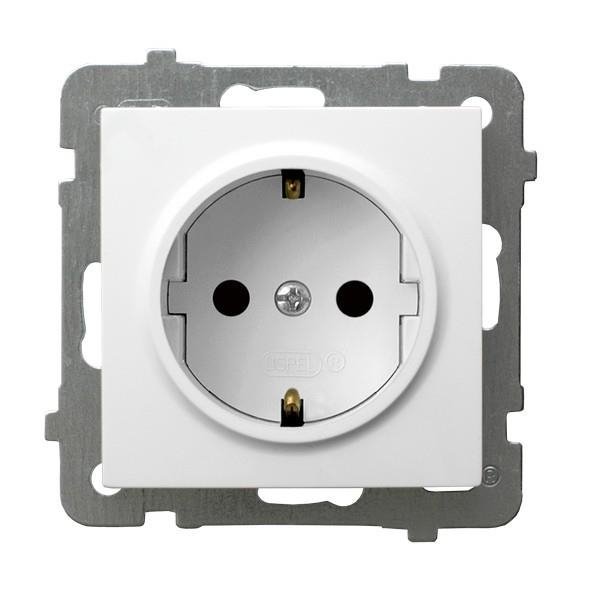 Gniazdo pojedyncze z uziemieniem schuko As GP-1GS/m/00