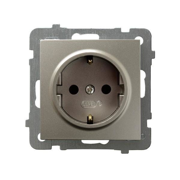 Gniazdo pojedyncze z uziemieniem schuko As GP-1GS/m/45