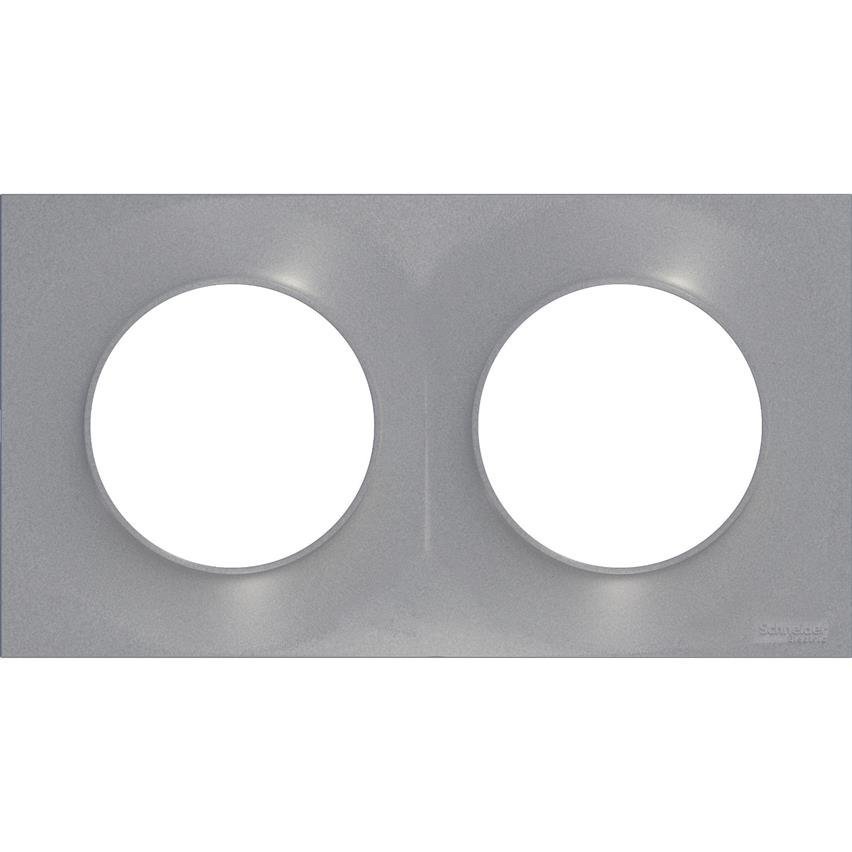 Ramka 2-krotna, aluminium Odace