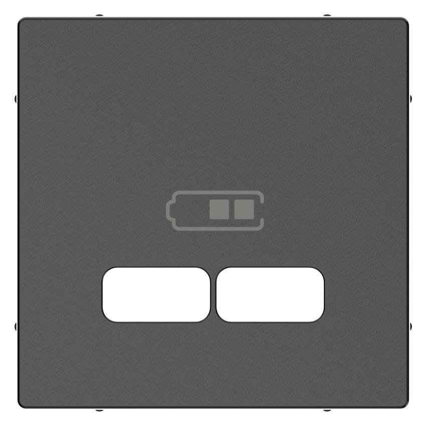 Płytka centralna gniazda ładowarki USB antracytowy System M Schneider Merten