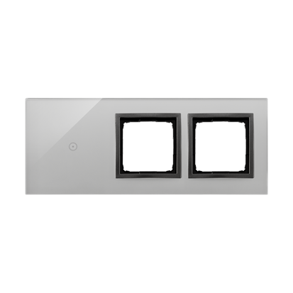 Panel dotykowy 3 moduły 1 pole dotykowe otwór na osprzęt  burzowa chmura DSTR3100/72  Simon 54 Touch