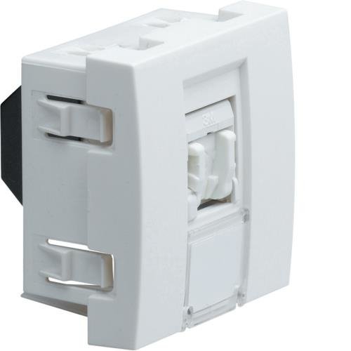 systo Gniazdo informatyczne z polem opisowym 1x RJ45 kat. 6 STP, 2M, biały Hager WS226