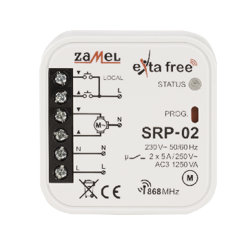 Sterownik rolet dopuszkowy, SRP-02, exta free Zamel